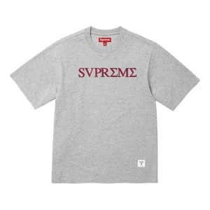 Supreme SS26 Greek S/S T-shirt 'Heather Grey' SUP-SS26-290-GRY