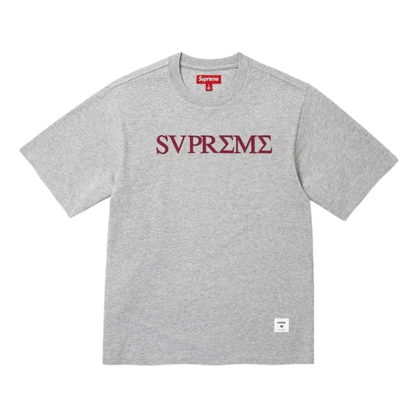 Supreme SS26 Greek S/S T-shirt 'Heather Grey' SUP-SS26-290-GRY