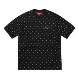 Supreme SS26 Hearts Intarsia Ringer T-Shirt 'Black' SUP-SS26-197-BLK
