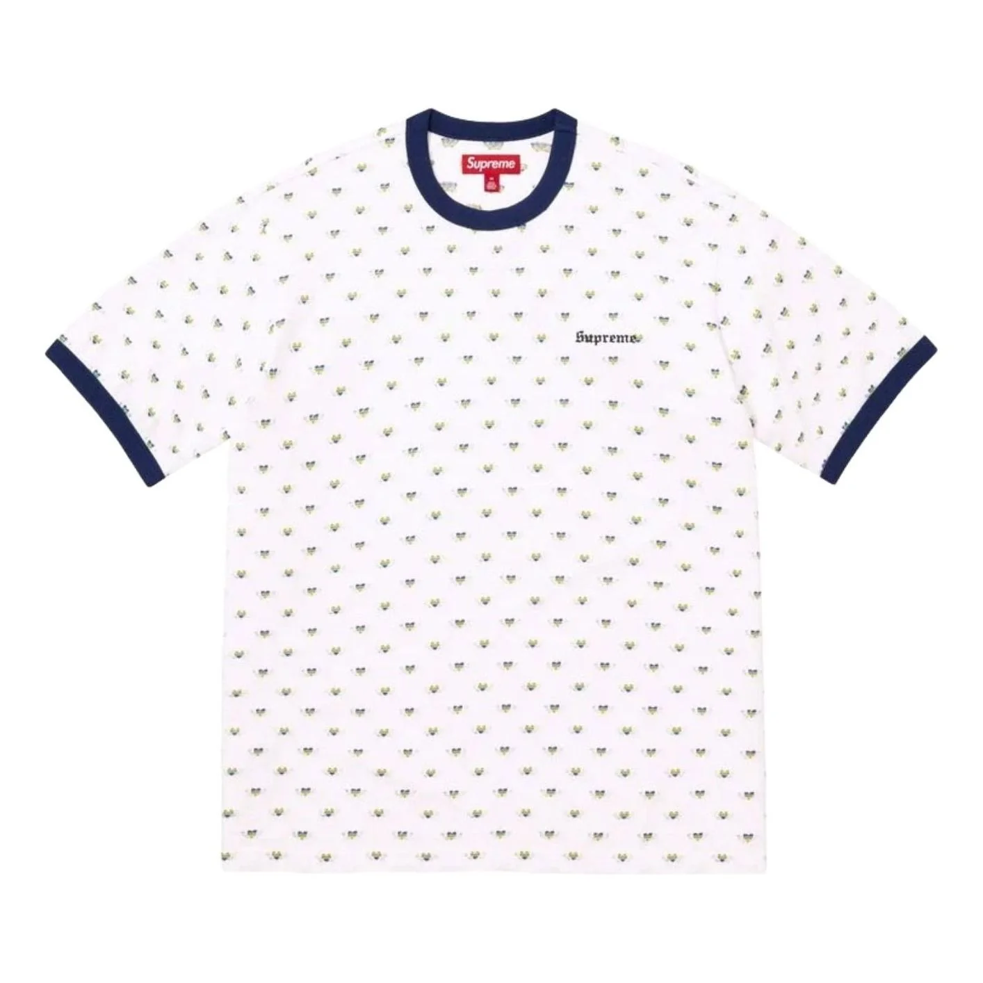 Supreme SS26 Hearts Intarsia Ringer T-Shirt 'White' SUP-SS26-197-WHT