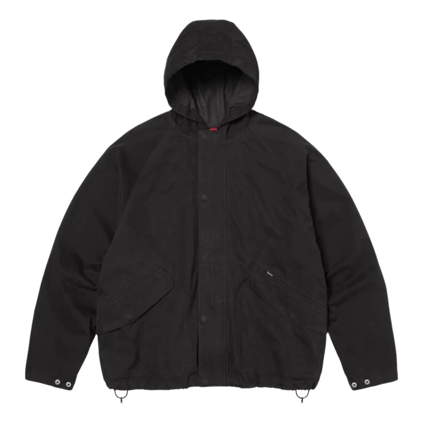 Supreme SS26 Hooded Raglan Jacket 'Black' SUP-SS26-214-BLK