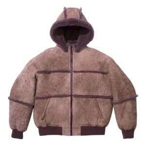 Supreme x MM6 Maison Margiela Hooded Shearling Bomber Jacket 'Purple' SUP-SS26-107-PUR