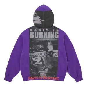 Supreme SS26 Paris Is Burning Zip Up Hooded Sweatshirt 'Purple' SUP-SS26-345-PUR