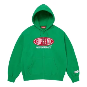 Supreme SS26 Performance Zip Up Hooded Sweatshirt 'Green' SUP-SS26-015-GRN