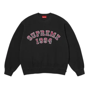 Supreme SS26 Plaid Arc Crewneck 'Black' SUP-SS26-133-BLK