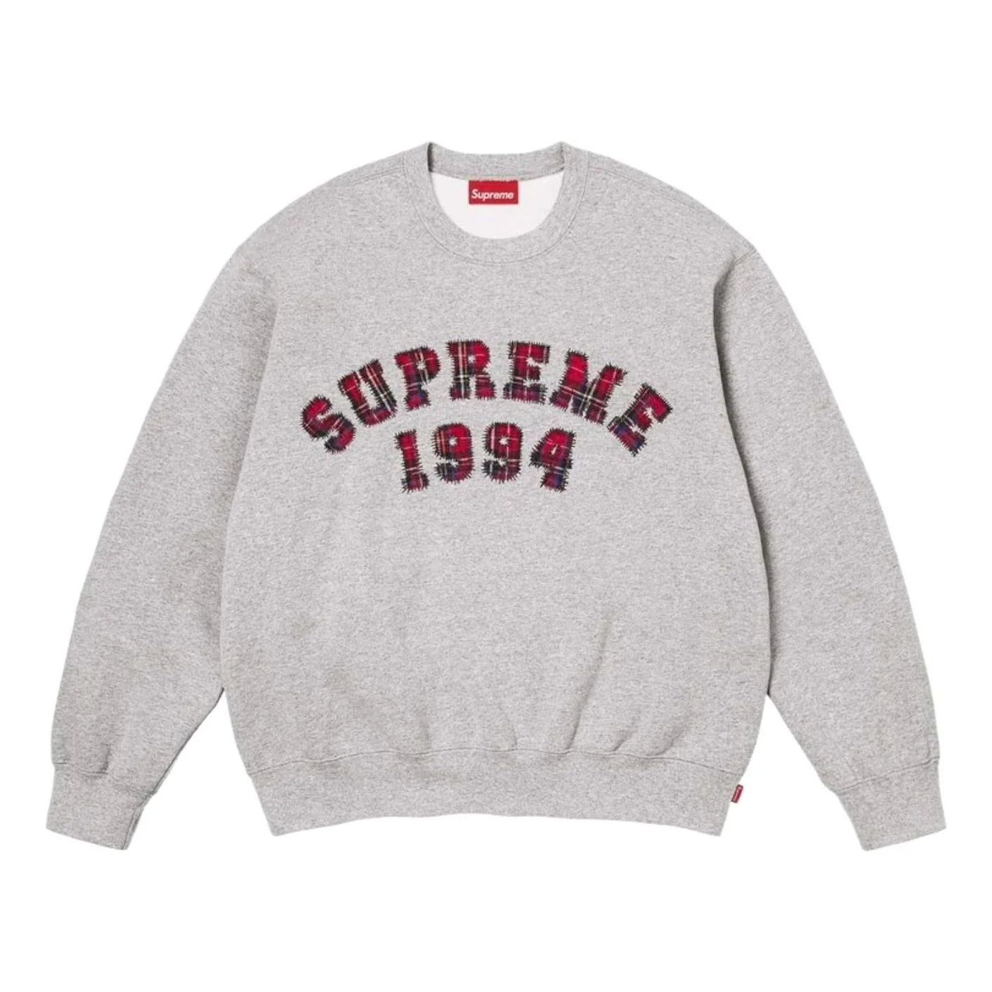 Supreme SS26 Plaid Arc Crewneck 'Grey' SUP-SS26-133-GRY