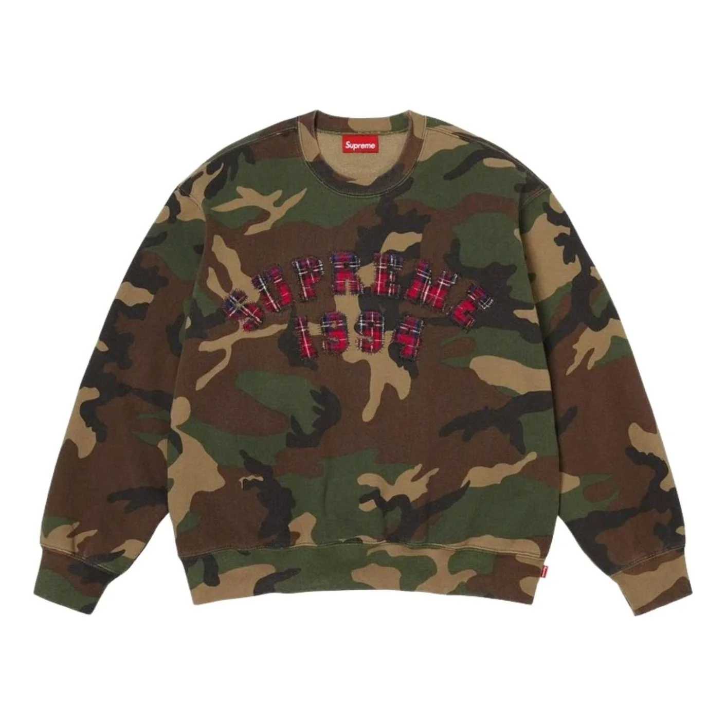 Supreme SS26 Plaid Arc Crewneck 'Woodland Camo' SUP-SS26-133-CAM