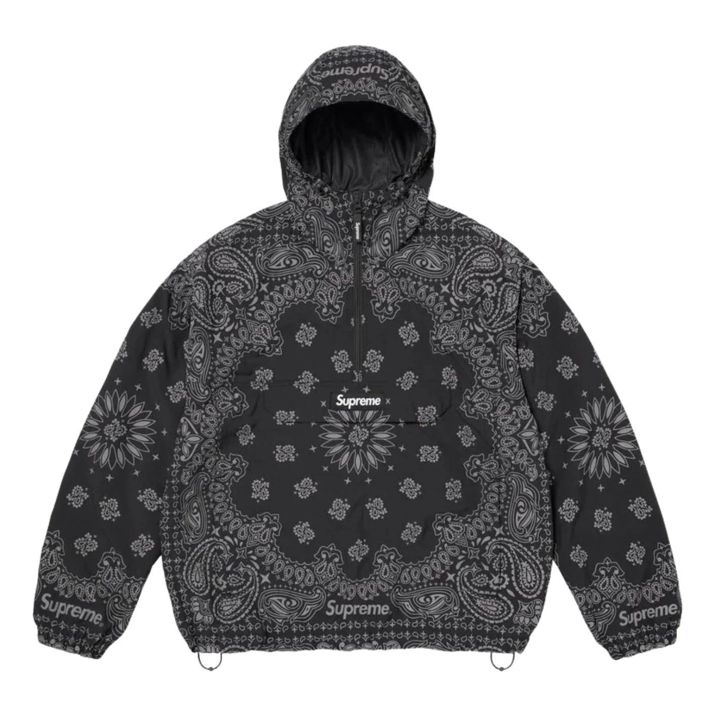 Supreme SS26 Reflective Bandana Anorak 'Black' SUP-SS26-293-BLK