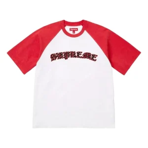 Supreme SS26 Rhinestone Raglan S/S T-Shirt 'White' SUP-SS26-135-WHT