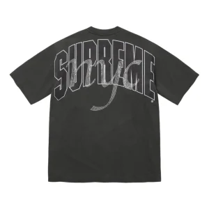 Supreme SS26 Rhinestone Script S/S T-Shirt 'Black' SUP-SS26-324-BLK