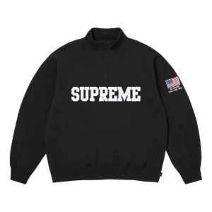 Supreme SS26 Shop Flag Half Zip Pullover 'Black-New York' SUP-SS26-006-BLK