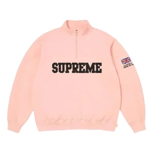 Supreme SS26 Shop Flag Half Zip Pullover 'Light Pink-London' SUP-SS26-006-LIGHTPNK