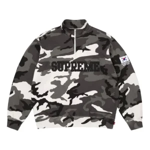Supreme SS26 Shop Flag Half Zip Pullover 'Snow Camo-Seoul' SUP-SS26-006-SNWCAMO
