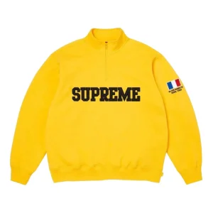 Supreme SS26 Shop Flag Half Zip Pullover 'Yellow-Paris' SUP-SS26-006-YEL