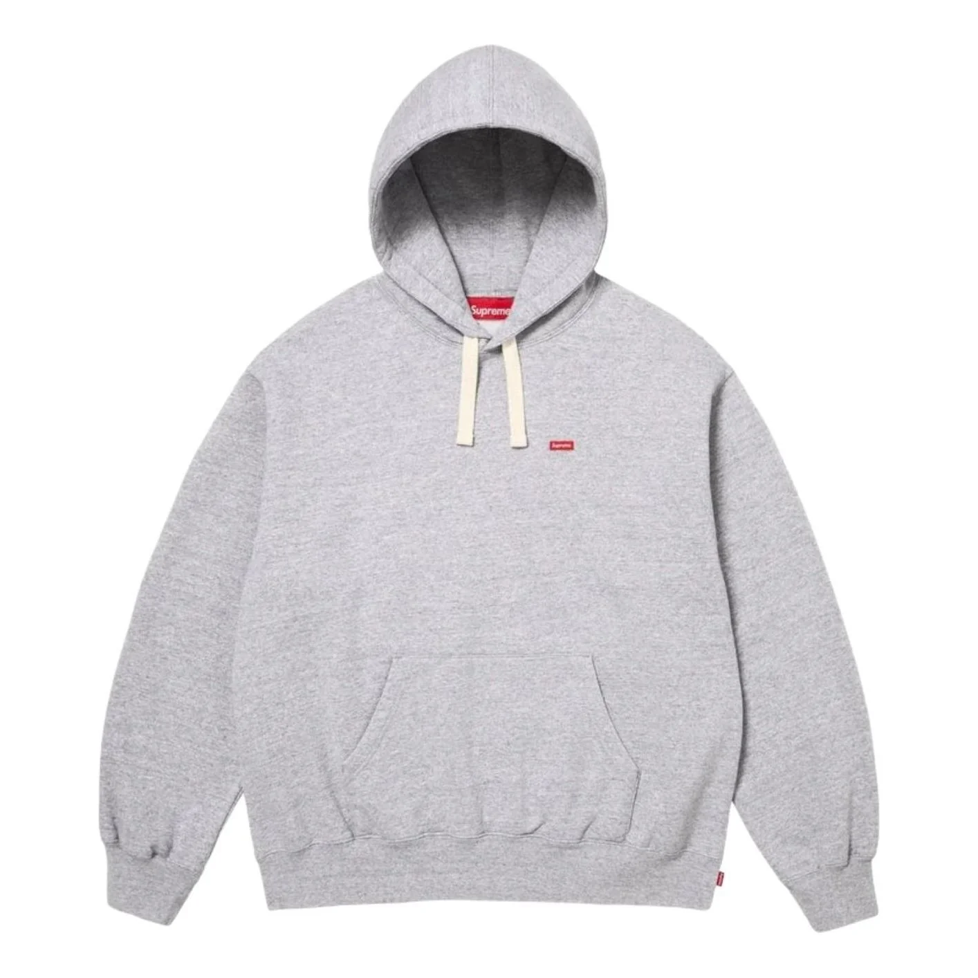 Supreme SS26 Small Box Drawcord Hooded Sweatshirt 'Heather Grey' SUP-SS26-021-HETRGRY