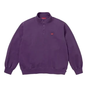 Supreme SS26 Small Box Half Zip Pullover 'Dark Purple' SUP-SS26-200-PUR