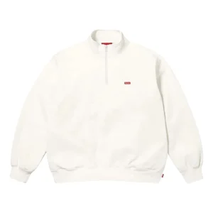 Supreme SS26 Small Box Half Zip Pullover 'White' SUP-SS26-200-WHT