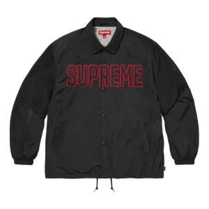 Supreme SS26 Spellout Coaches Jacket 'Black' SUP-SS26-203-BLK