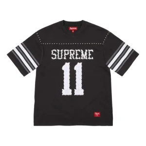 Supreme SS26 Studded S/S Football T-Shirt 'Black' SUP-SS26-012-BLK