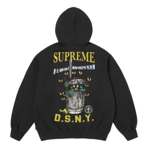 Supreme x DSNY SS26 Zip Up Hooded Sweatshirt 'Black' SUP-SS26-053-BLK