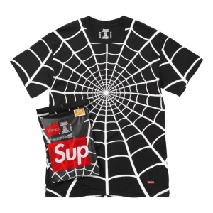 Supreme x Hanes Spider-Man Tagless T-Shirt (2 Pack) 'Black' SUP-SS26-190-BLK