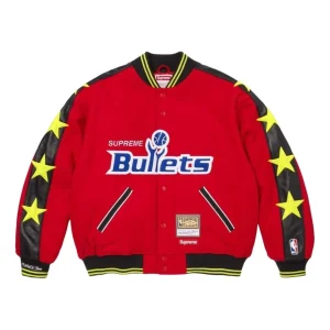 Supreme x Mitchell & Ness SS26 Teams Varsity Jacket 'Red' SUP-SS26-281-RED
