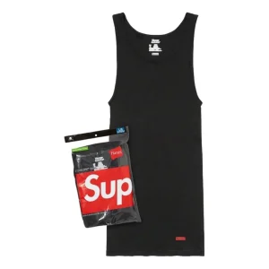 Supreme x Hanes SS26 Tagless Tank T-Shirts (3 Pack) 'Black' SUP-SS26-036-BLK