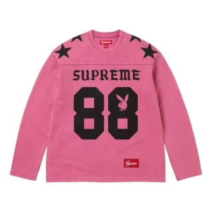 Supreme x Playboy SS26 L/S Football T-Shirt 'Pink' SUP-SS26-043-PNK
