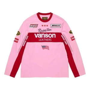 Supreme x Vanson Leathers SS26 L/S T-Shirt 'Pink' SUP-SS26-007-PINK