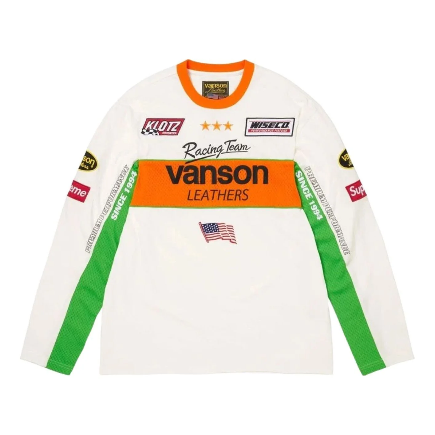 Supreme x Vanson Leathers SS26 L/S T-Shirt 'White' SUP-SS26-007-WHT