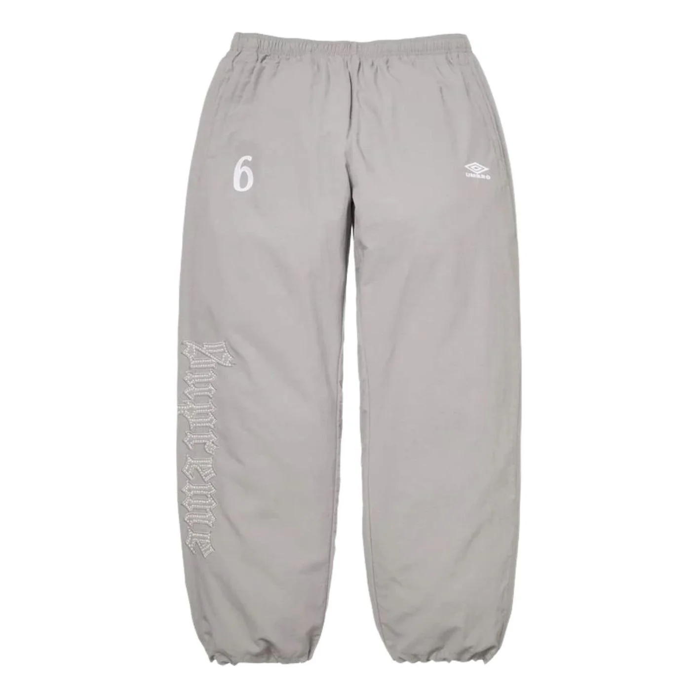Supreme x Umbro SS26 Rhinestone Track Pant 'Light Grey' SUP-SS26-332-GRY