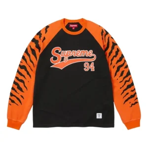 Supreme SS26 Tiger Raglan L/S T-Shirt 'Black' SUP-SS26-123-BLK