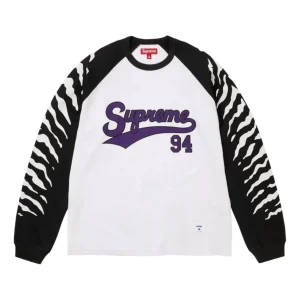Supreme SS26 Tiger Raglan L/S T-Shirt 'White' SUP-SS26-123-WHT