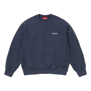 Supreme SS26 Washed Crewneck 'Navy' SUP-SS26-304-NVY