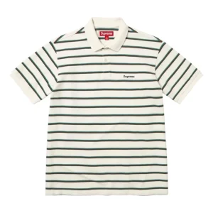 Supreme SS26 Washed Stripe Polo 'White' SUP-SS26-058-WHT