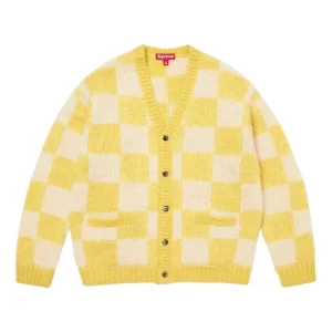 Supreme SS26 Checkerboard Cardigan 'Yellow' SUP-SS26-307-YLW