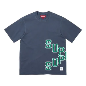 Supreme SS26 Cracked Spellout S/S T-Shirt 'Navy' SUP-SS26-060-NVY