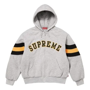Supreme SS26 Filled Zip Up Hooded Sweatshirt 'Heather Grey' SUP-SS26-018-HETRGRY