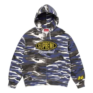 Supreme SS26 Performance Zip Up Hooded Sweatshirt 'Blue Camo' SUP-SS26-015-BLUCAMO