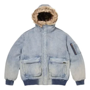 Supreme SS26 Reversible Faux Fur Hooded Work Jacket 'Denim' SUP-SS26-004-DNM