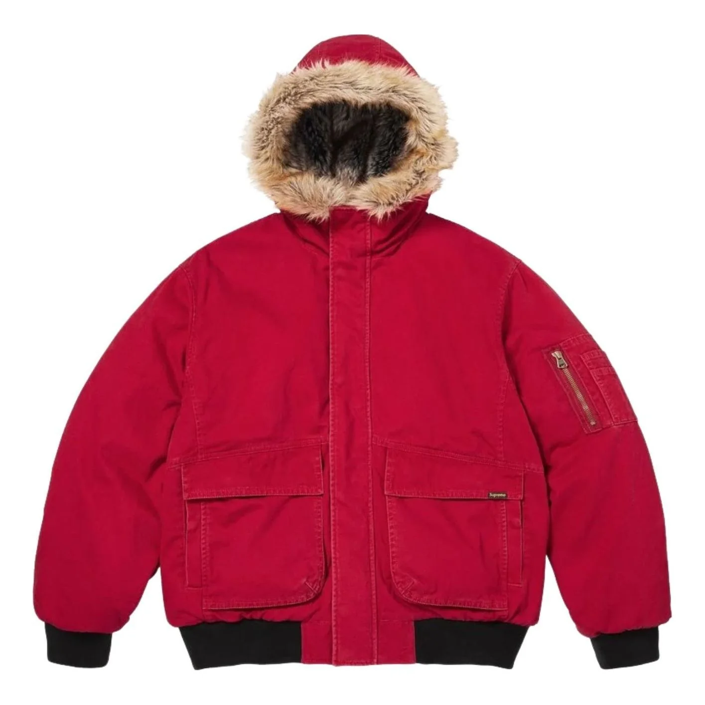 Supreme SS26 Reversible Faux Fur Hooded Work Jacket 'Red' SUP-SS26-004-RED