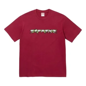 Supreme FW26 Skulls Spellout T-Shirt 'Cardinal' SUP-FW26-004-CDL