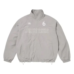 Supreme x Umbro SS26 Rhinestone Track Jacket 'Light Grey' SUP-SS26-331-GRY