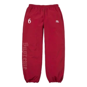 Supreme x Umbro SS26 Rhinestone Track Pant 'Red' SUP-SS26-332-RED
